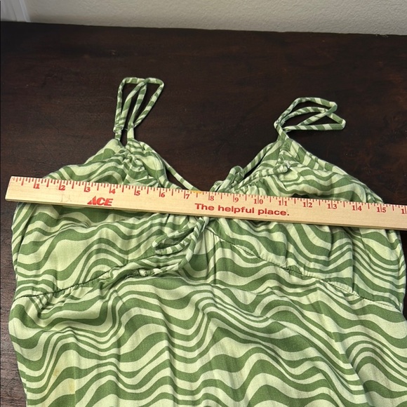 Wild Fable Green Animal Print Maxi Dress Sz L - Picture 10 of 13